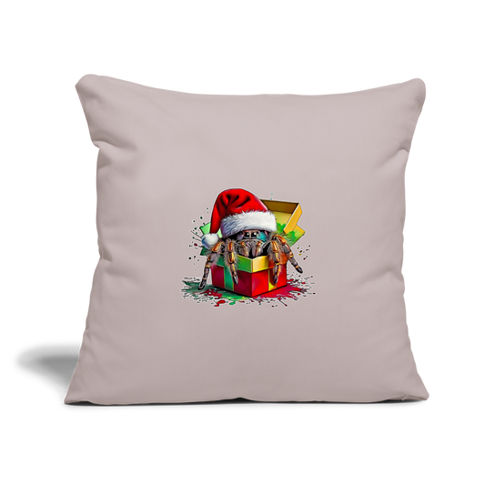 Sofakissenbezug 44 x 44 cm Weihnachtsgeschenk Springspinne - helles Taupe