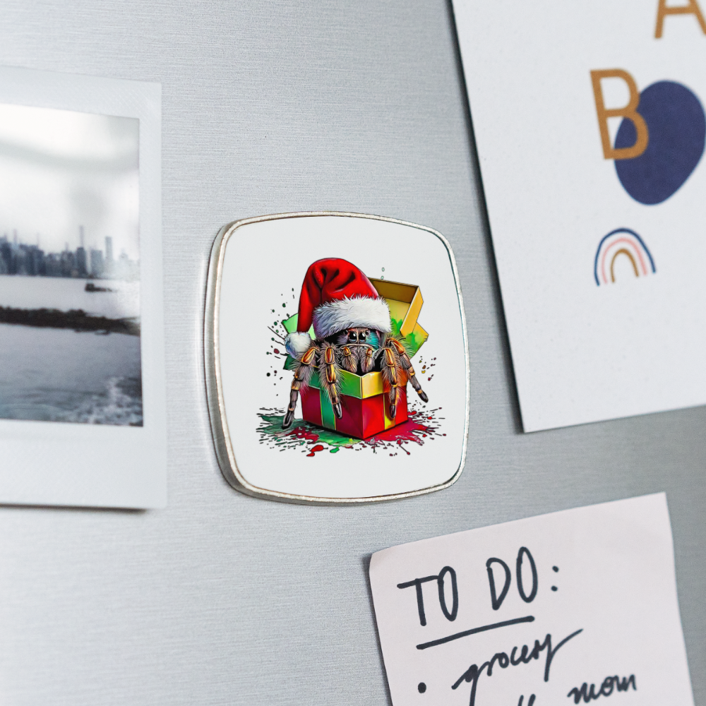 Kühlschrankmagnet Weihnachtsgeschenk Springspinne - Weiß
