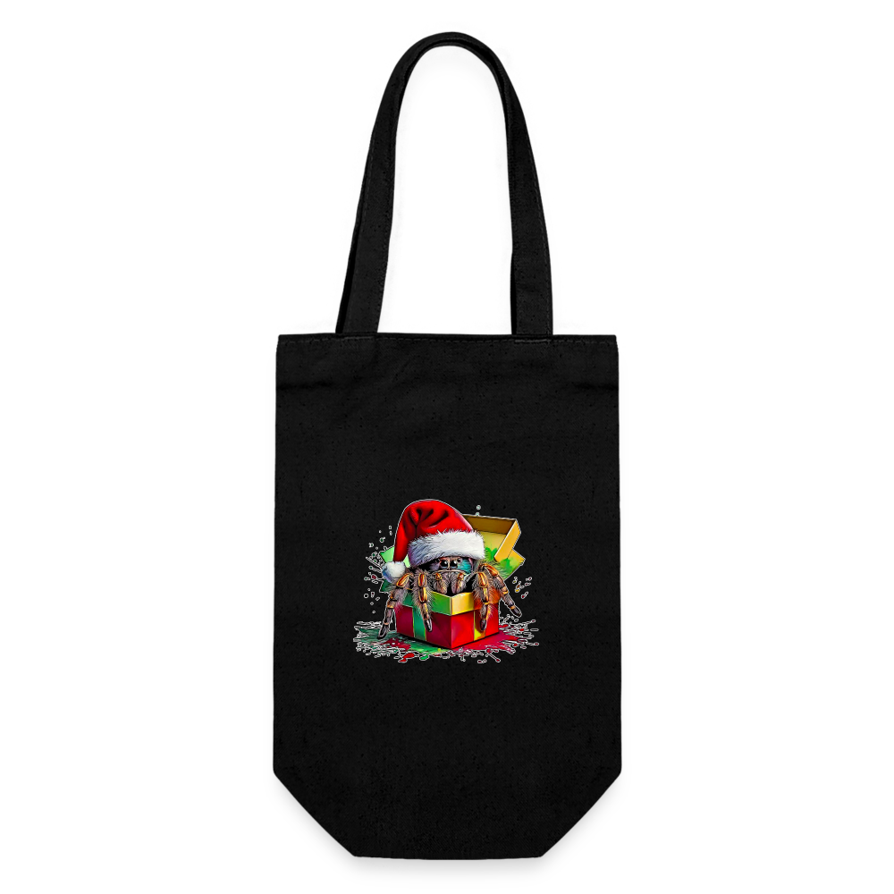 Geschenkbeutel für Flaschen Weihnachtsgeschenk Springspinne - Schwarz