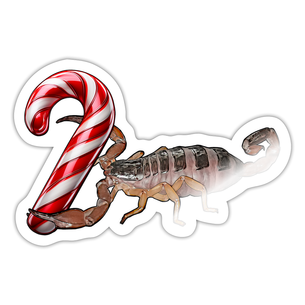 Sticker Weihnachten Nebo whitei Zuckerstange - Weiß glänzend