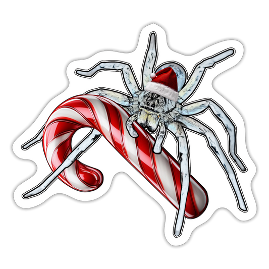 Sticker Weihnachten Geolycosa vultuosa Zuckerstange - Mattweiß