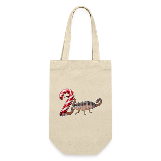 Geschenkbeutel für Flaschen Weihnachten Nebo whitei Zuckerstange - Natur