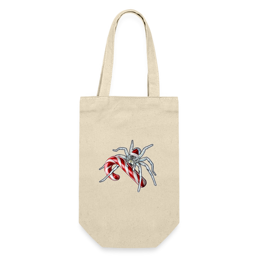 Geschenkbeutel für Flaschen Weihnachten Geolycosa vultuosa Zuckerstange - Natur