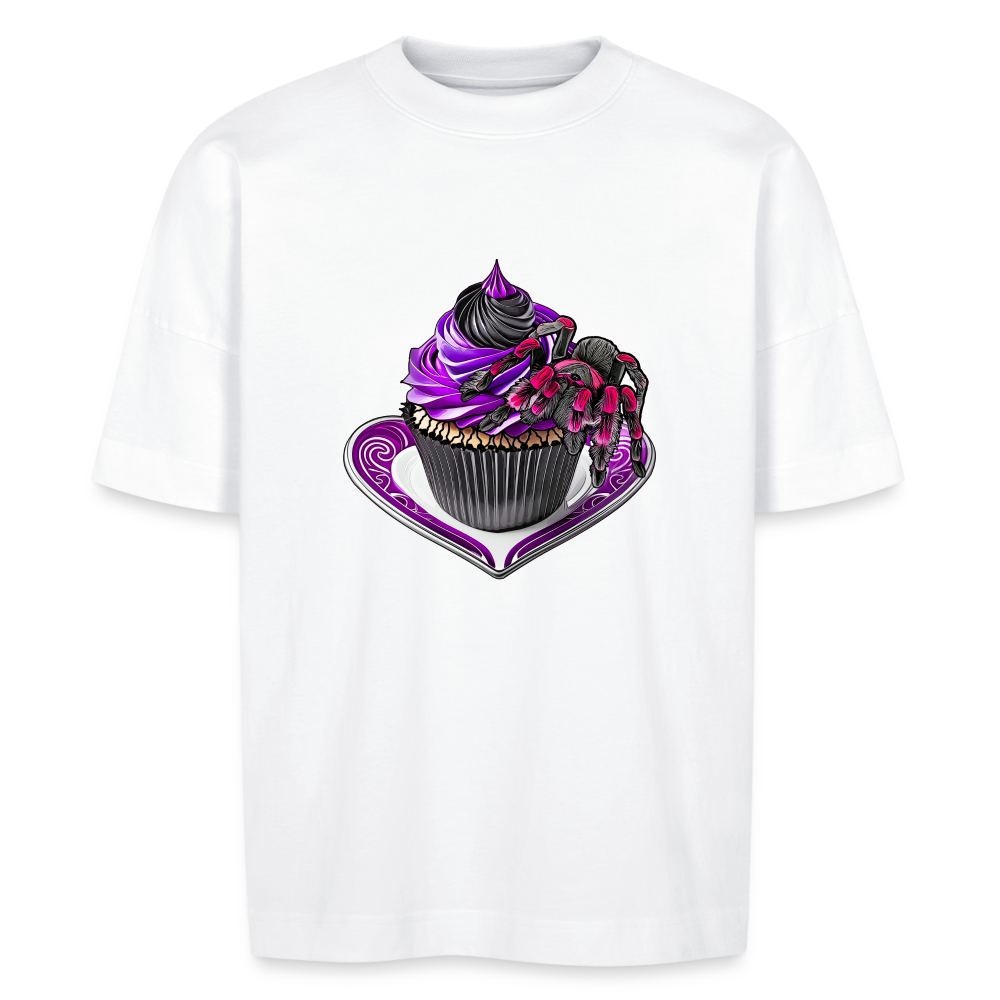 Unisex Stanley & Stella Oversize Bio-T-Shirt Tarantula Cupcake - Weiß