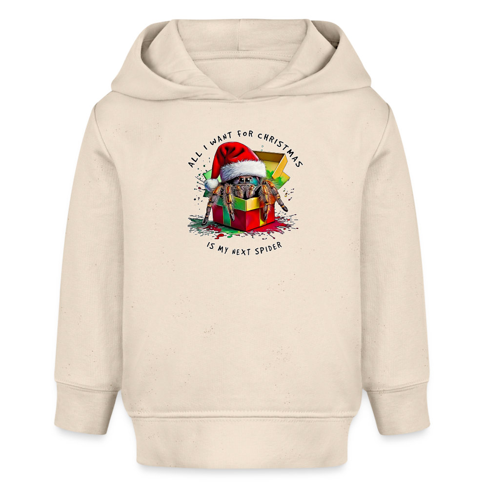 Baby Stanley & Stella Bio Hoodie Weihnachtsgeschenk Springspinne All I want for Christmas - Naturweiß