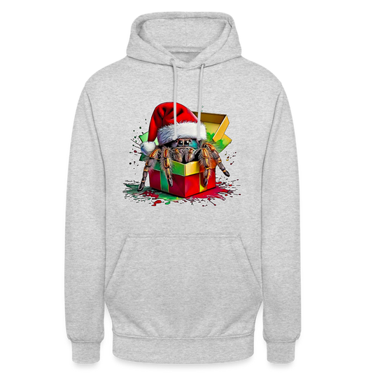 Unisex Hoodie Weihnachtsgeschenk Springspinne - Hellgrau meliert