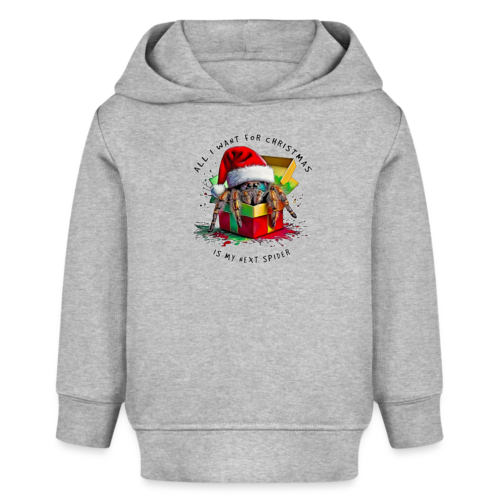 Baby Stanley & Stella Bio Hoodie Weihnachtsgeschenk Springspinne All I want for Christmas - Grau meliert