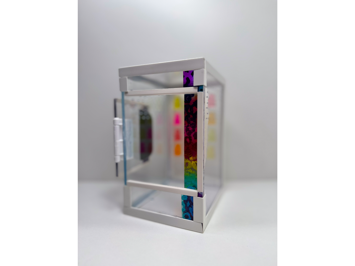 Acrylglasterrarium Terrarium für Springspinnen und andere Wirbellose buntes Terrarium mit Gummibären aus Epoxidharz