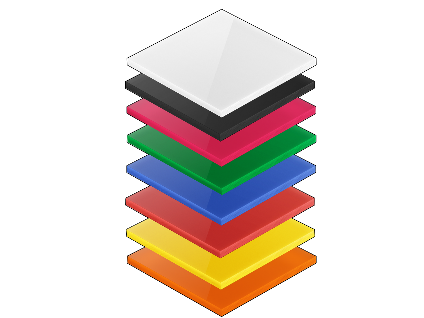 Tower Farbige Rückwände 3 mm