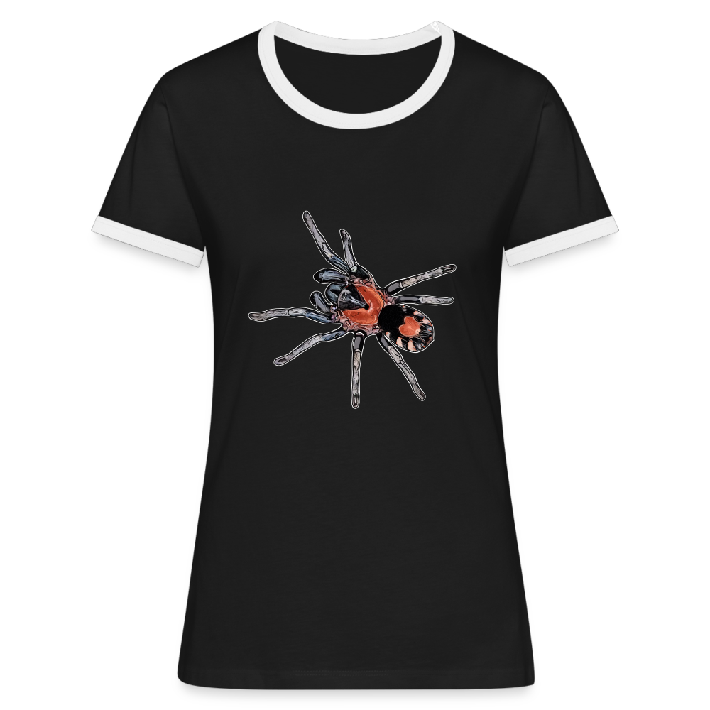 Frauen Kontrast-T-Shirt Cyriocosmus elegans - Schwarz/Weiß