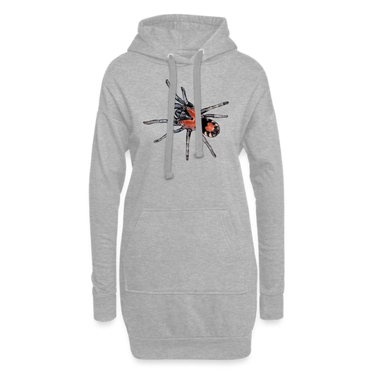 Hoodie-Kleid Cyriocosmus elegans - Grau meliert