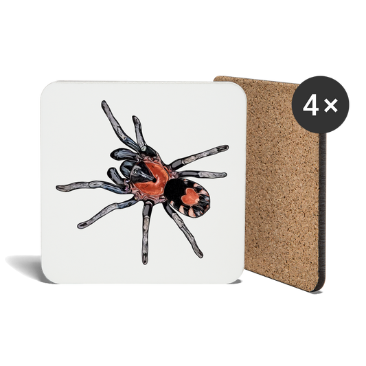 Untersetzer 4er-Set Cyriocosmus elegans - weiß