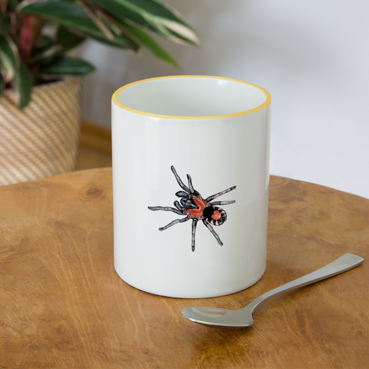 Tasse farbig Cyriocosmus elegans - Weiß/Gelb