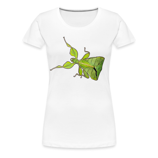 Frauen Basic T-Shirt Phyllium philippinicum female - weiß