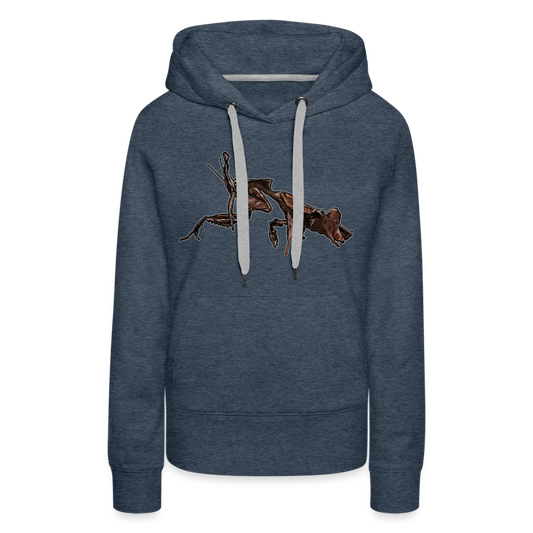Frauen Hoodie Phyllocrania paradoxa female 2 - Jeansblau