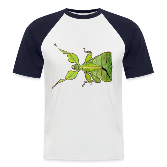 Männer Baseball-T-Shirt Phyllium philippinicum female - Weiß/Navy
