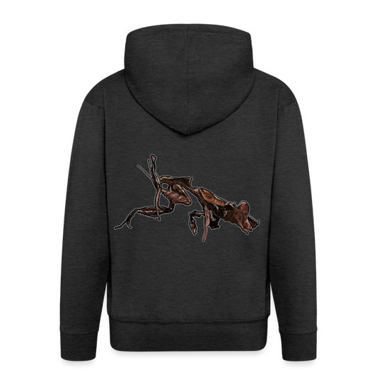 Männer Zip-Hoodie Phyllocrania paradoxa female 2 - Anthrazit