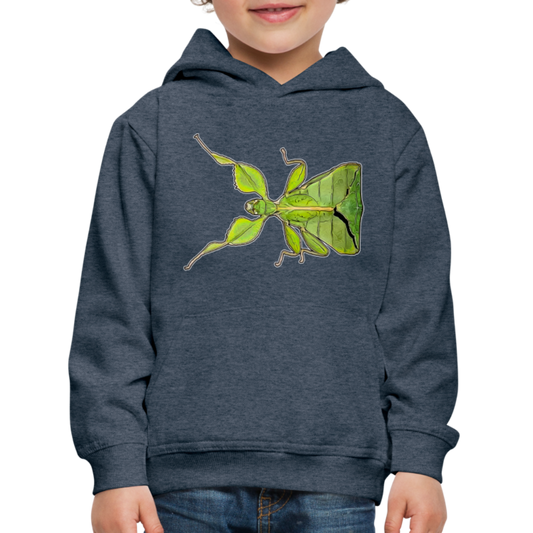 Kinder Hoodie Phyllium philippinicum female - Jeansblau
