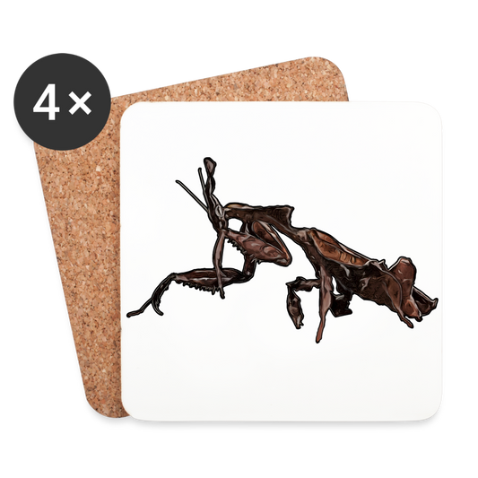 Untersetzer 4er Set Phyllocrania paradoxa female 2 - weiß