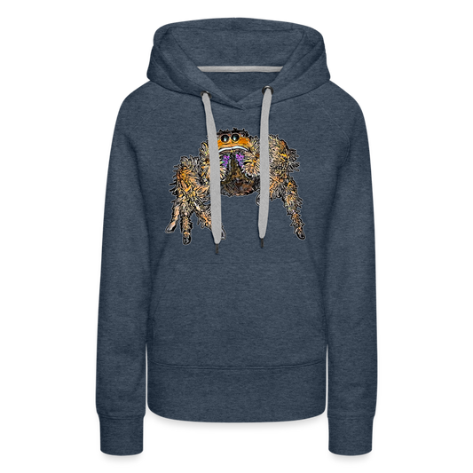 Frauen Hoodie Phidippus regius Everglades female - Jeansblau