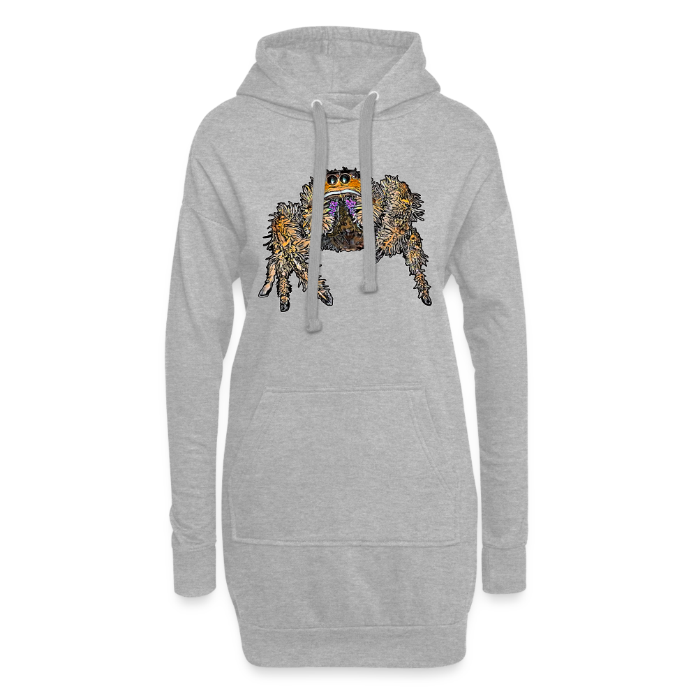Hoodie-Kleid Phidippus regius Everglades female - Grau meliert