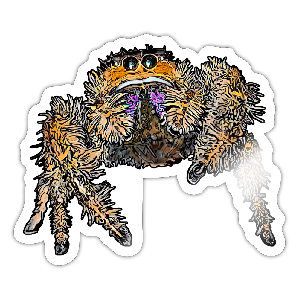 Sticker Phidippus regius Everglades female - Weiß glänzend