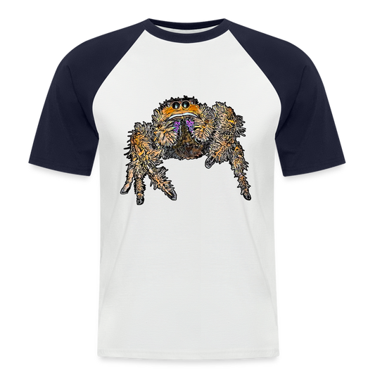 Männer Baseball-T-Shirt Phidippus regius Everglades female - Weiß/Navy
