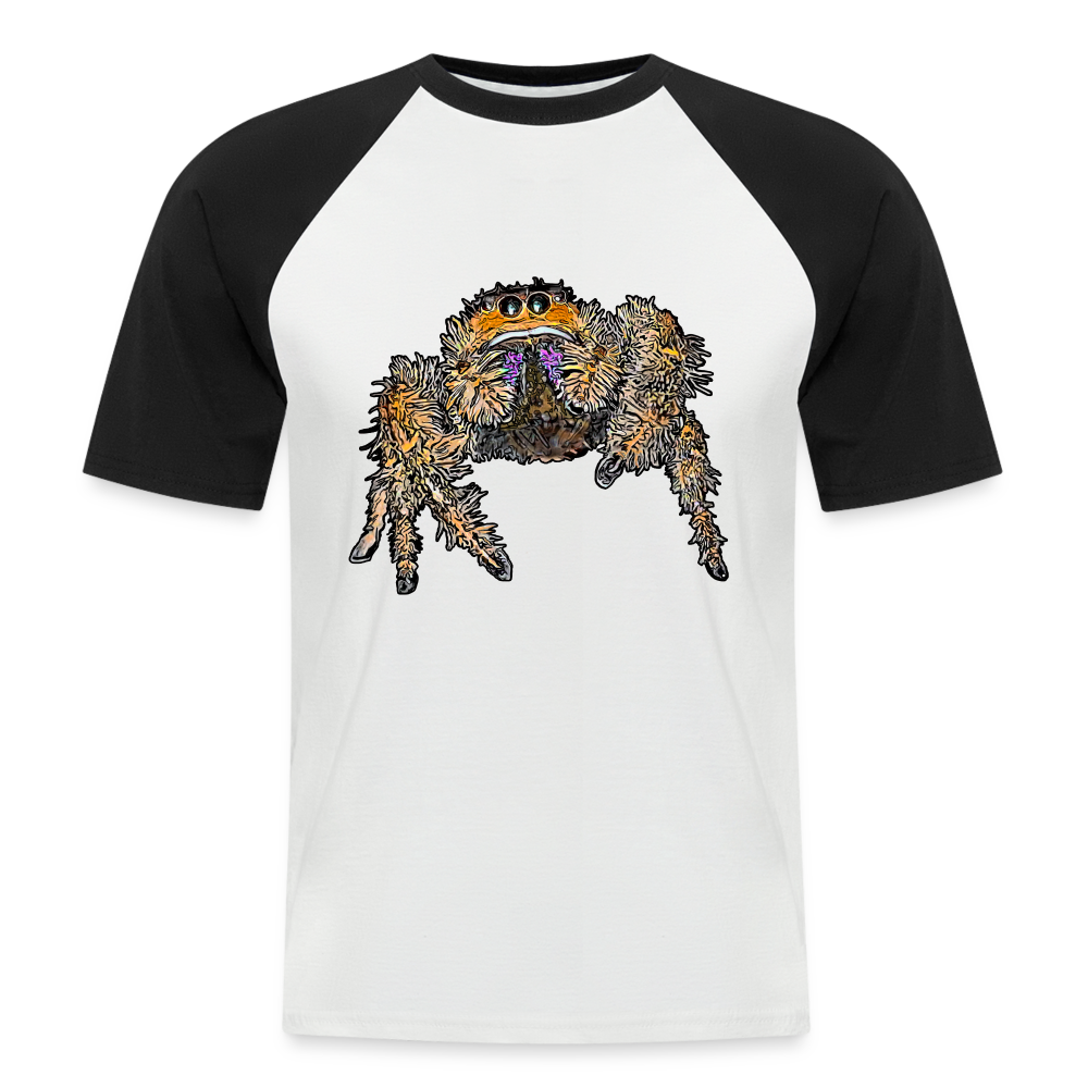 Männer Baseball-T-Shirt Phidippus regius Everglades female - Weiß/Schwarz