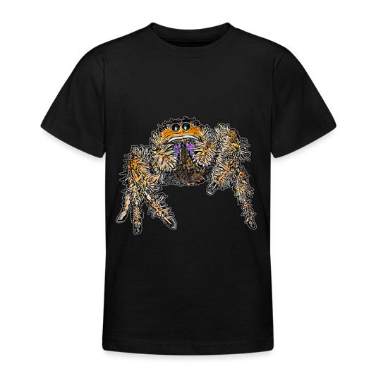 Teenager Basic T-Shirt Phidippus regius Everglades female - Schwarz