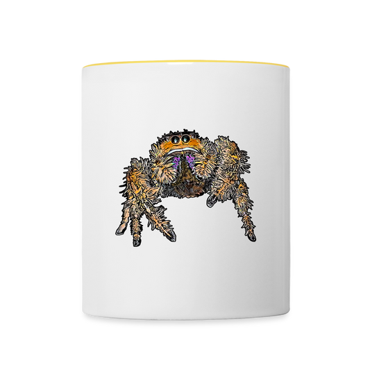 Tasse farbig Phidippus regius Everglades female - Weiß/Gelb