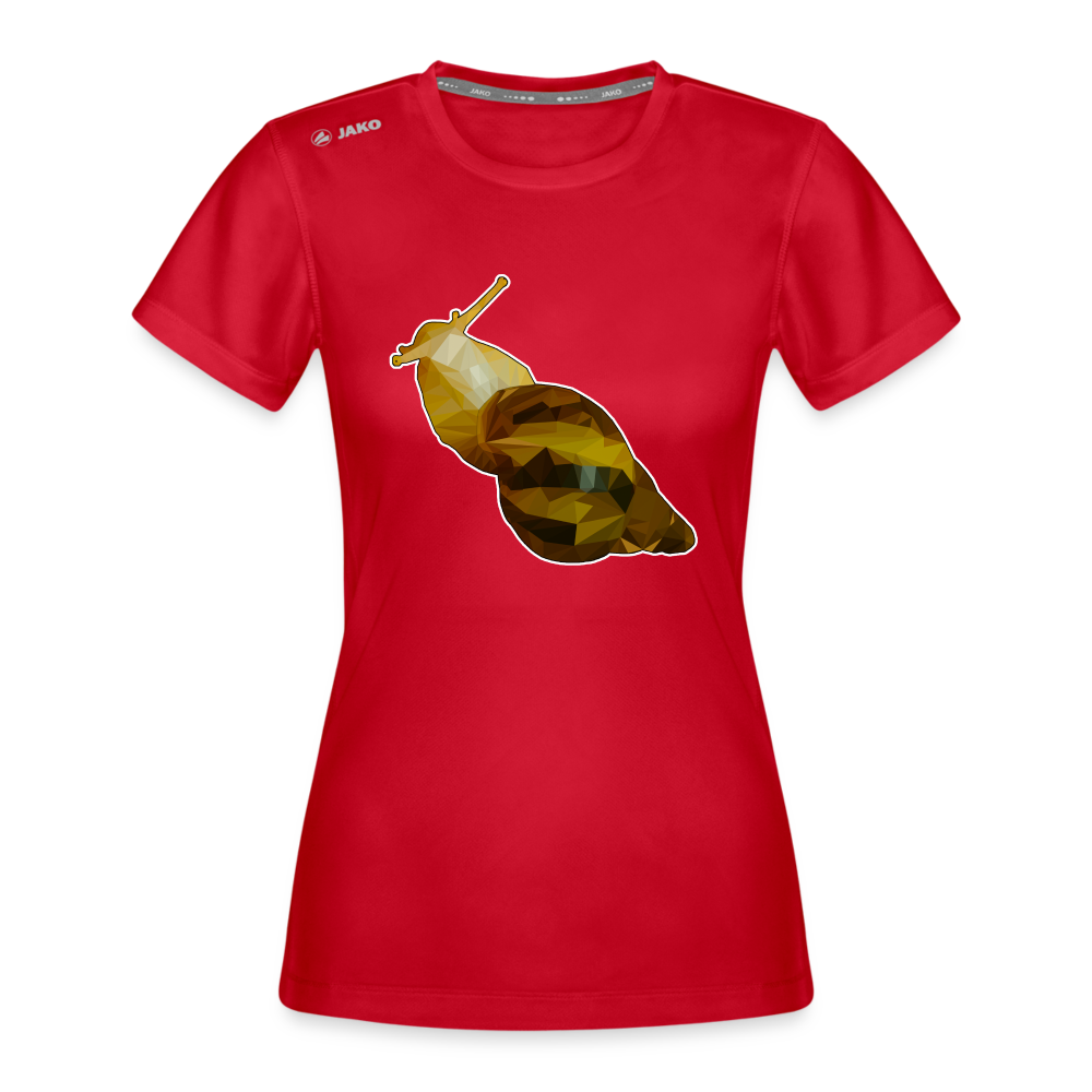 Frauen JAKO Sportswear T-Shirt Achatina reticulata Low Poly - Rot