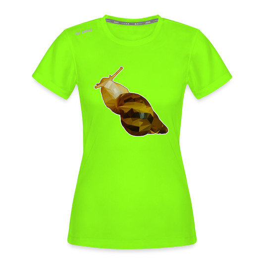 Frauen JAKO Sportswear T-Shirt Achatina reticulata Low Poly - Neongrün