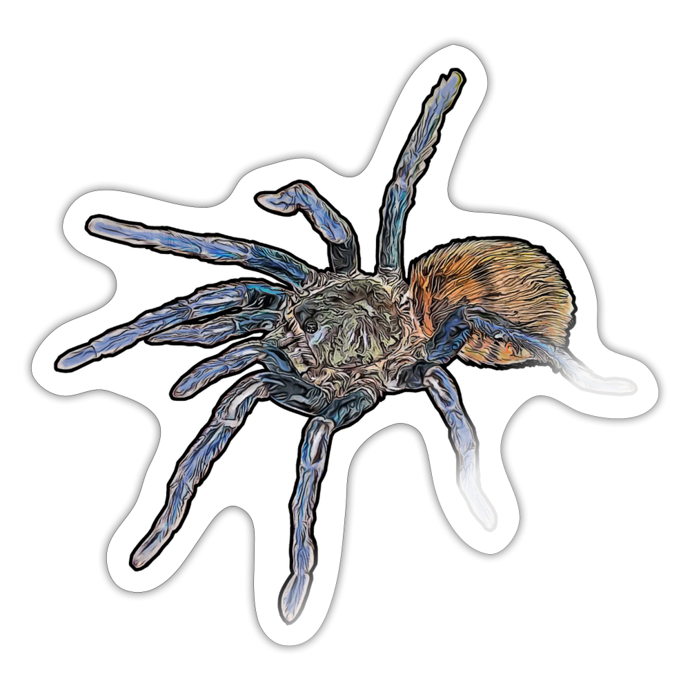 Sticker Chromatopelma cyaneopubescens - Weiß glänzend