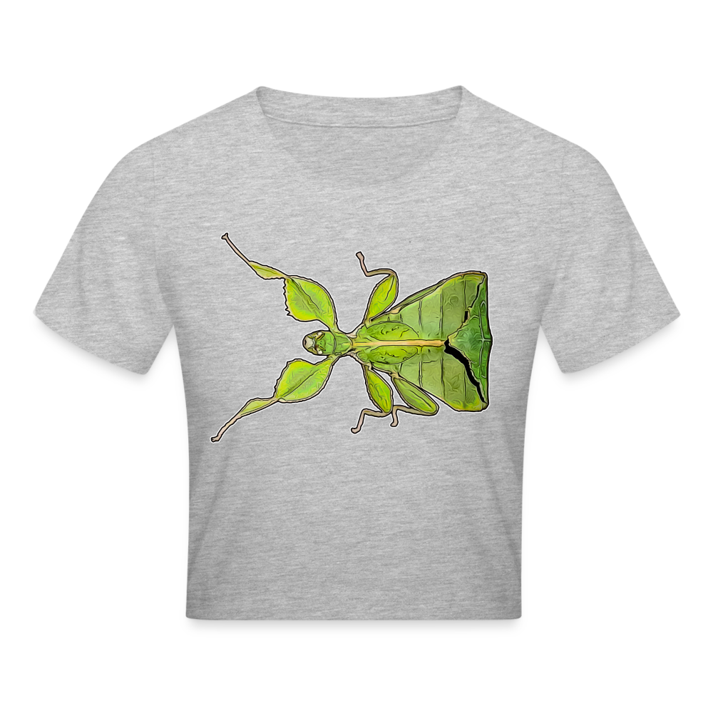 Crop T-Shirt Phyllium philippinicum female - Grau meliert