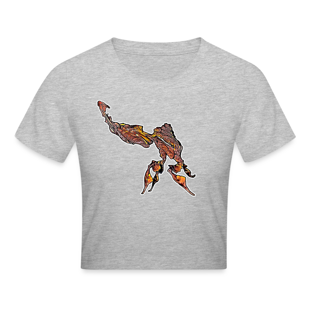 Crop T-Shirt Phyllocrania paradoxa male - Grau meliert