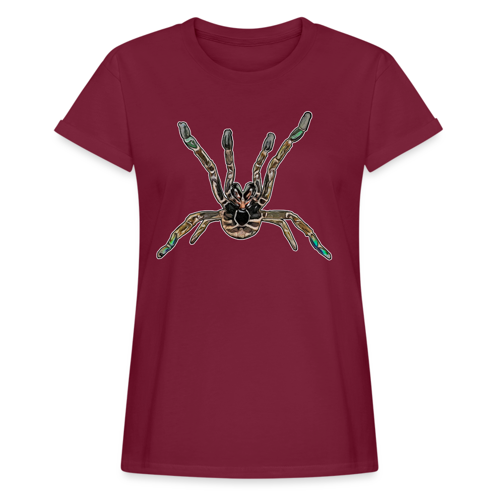 Frauen Oversized T-Shirt Pterinochilus murinus tcf - Bordeaux