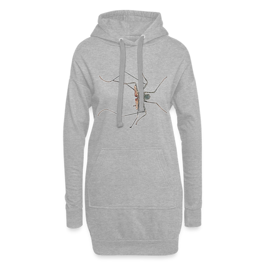 Hoodie-Kleid Euphrynichus bacillifer - Grau meliert