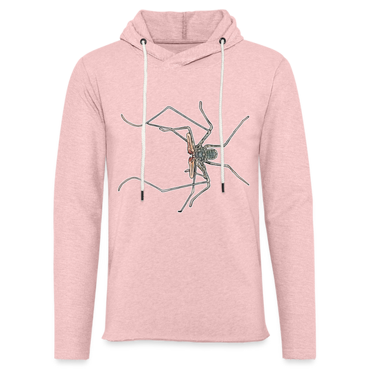 Unisex Kapuzensweatshirt Euphrynichus bacillifer - Rosa-Creme meliert