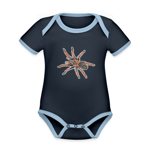 Baby Kontrastbody kurz Brachypelma emilia - Navy/Himmelblau
