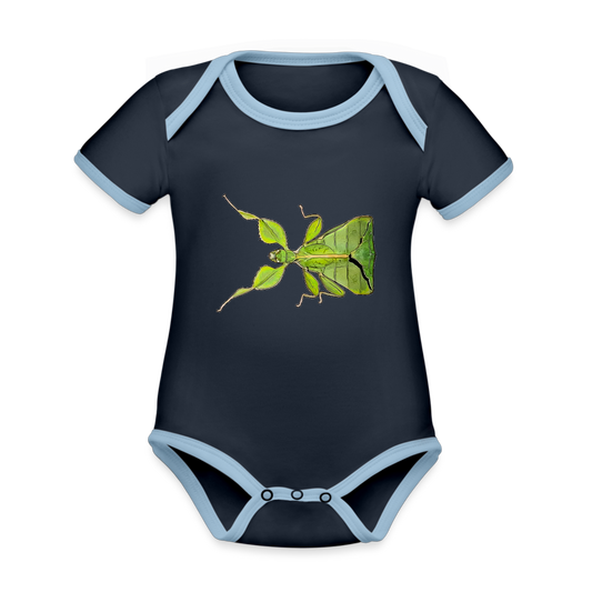 Baby Kontrastbody kurz Phyllium philippinicum female - Navy/Himmelblau