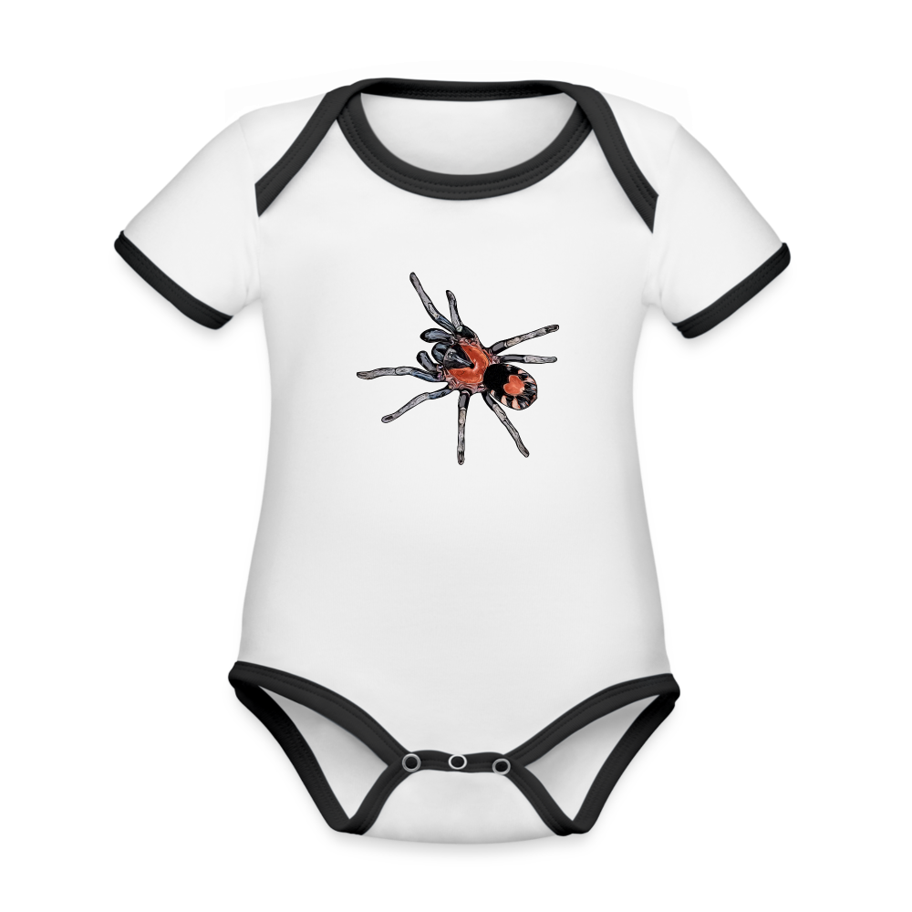 Baby Kontrastbody kurz Cyriocosmus elegans - Weiß/Schwarz