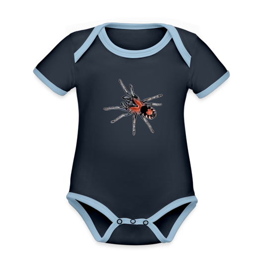 Baby Kontrastbody kurz Cyriocosmus elegans - Navy/Himmelblau
