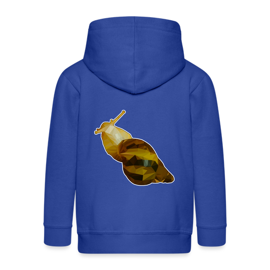 Kinder/ Teenager Zip-Hoodie Achatina reticulata Low Poly - Royalblau