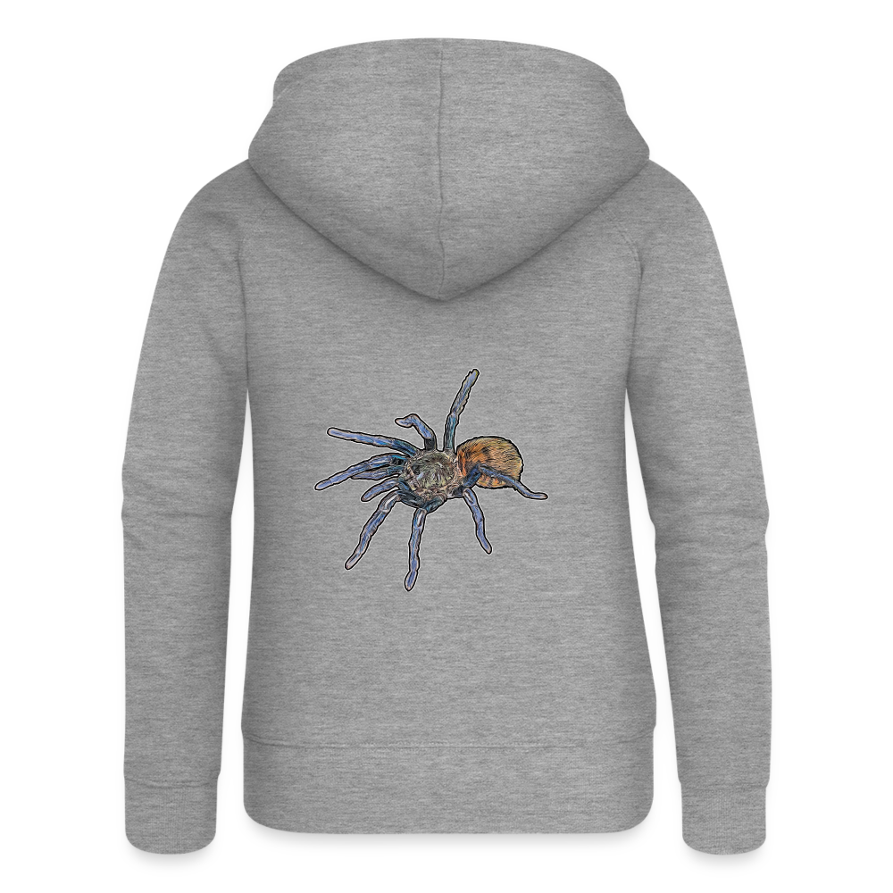 Frauen Zip-Hoodie Chromatopelma cyaneopubescens - Grau meliert