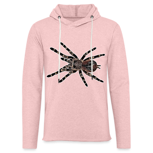 Unisex Kapuzensweatshirt Acanthoscurria geniculata - Rosa-Creme meliert