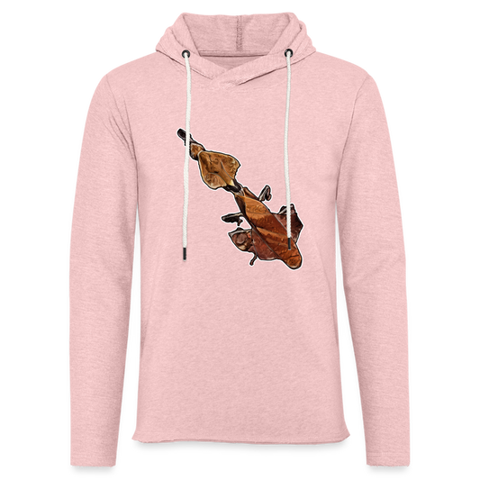Unisex Kapuzensweatshirt Phyllocrania paradoxa female - Rosa-Creme meliert