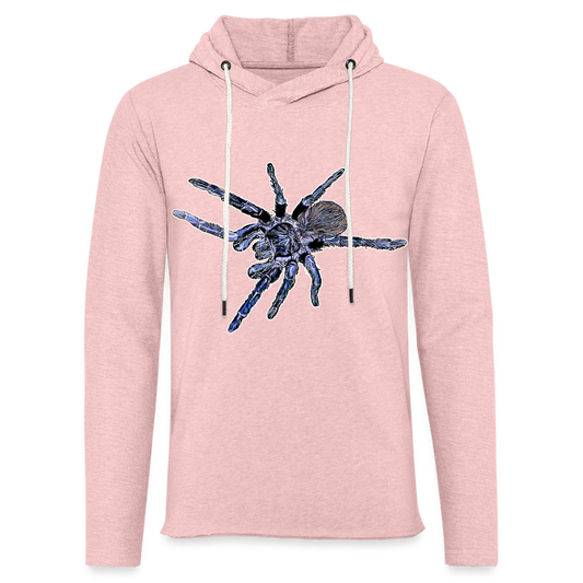 Unisex Kapuzensweatshirt Pterinopelma sazimai - Rosa-Creme meliert