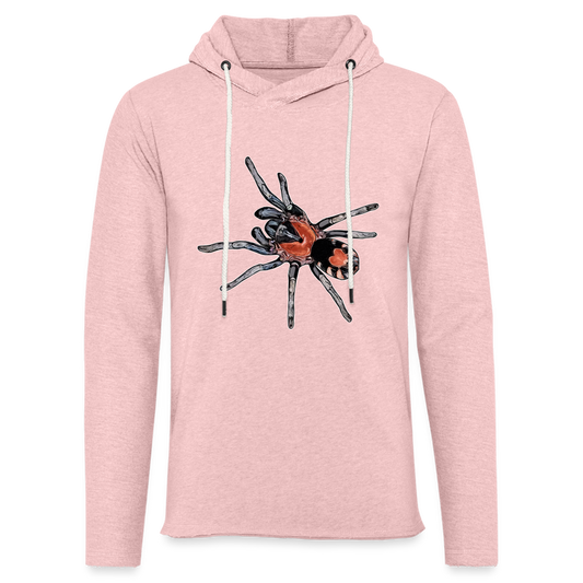 Unisex Kapuzensweatshirt Cyriocosmus elegans - Rosa-Creme meliert