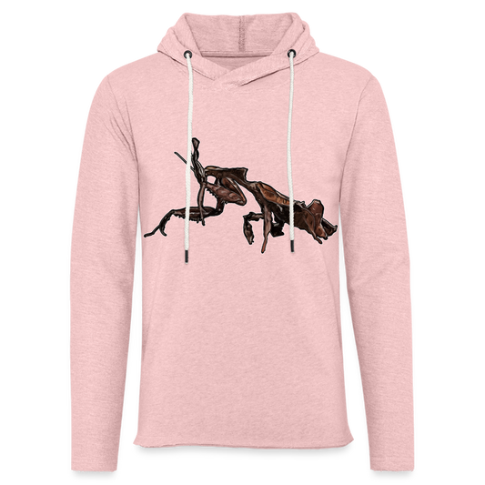 Unisex Kapuzensweatshirt Phyllocrania paradoxa female 2 - Rosa-Creme meliert