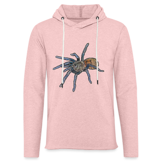 Unisex Kapuzensweatshirt Chromatopelma cyaneopubescens - Rosa-Creme meliert